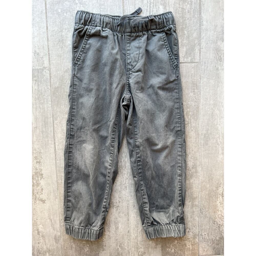 Baby Gap Boys Basic Jogger Pants Gray Cotton Casual Elastic Waist School 4T 4